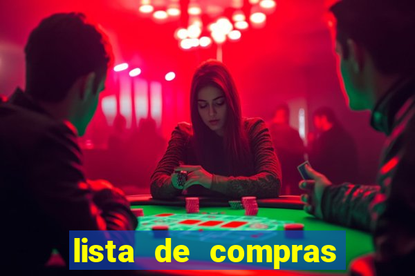 lista de compras para 2 pessoas
